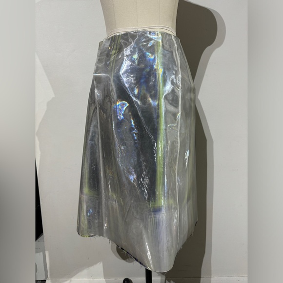 3500$ MAISON MARGIELA SKIRT SILVER MIDI SIZE SMALL - Picture 4 of 16